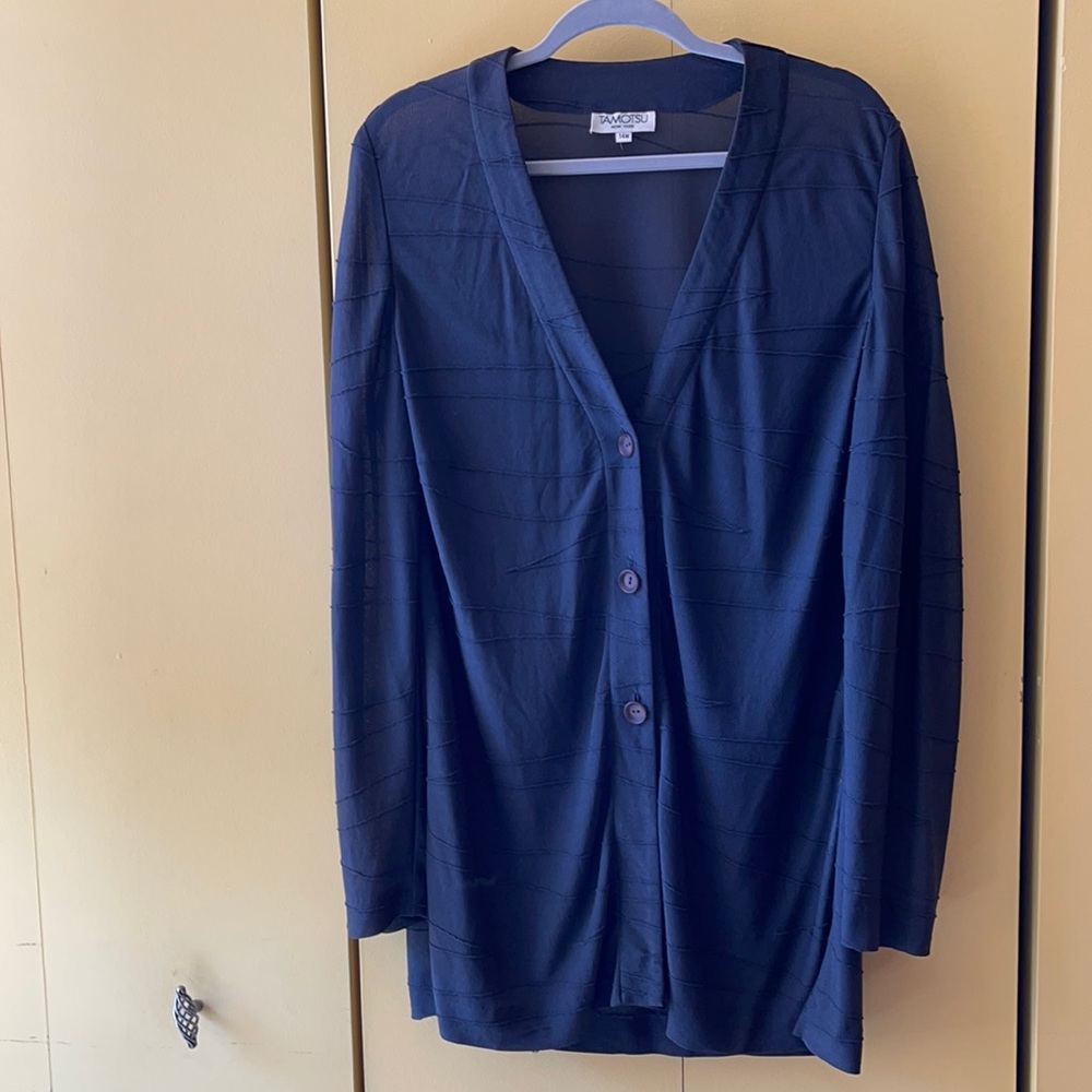 Vintage Tamotsu semi sheer cardigan